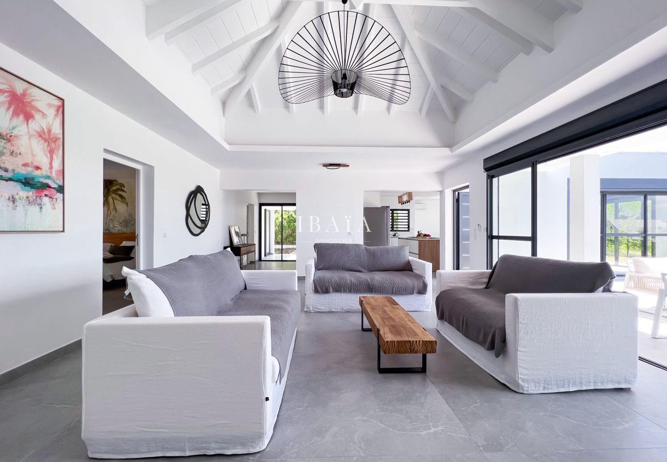 Elegant interior of villa with living room