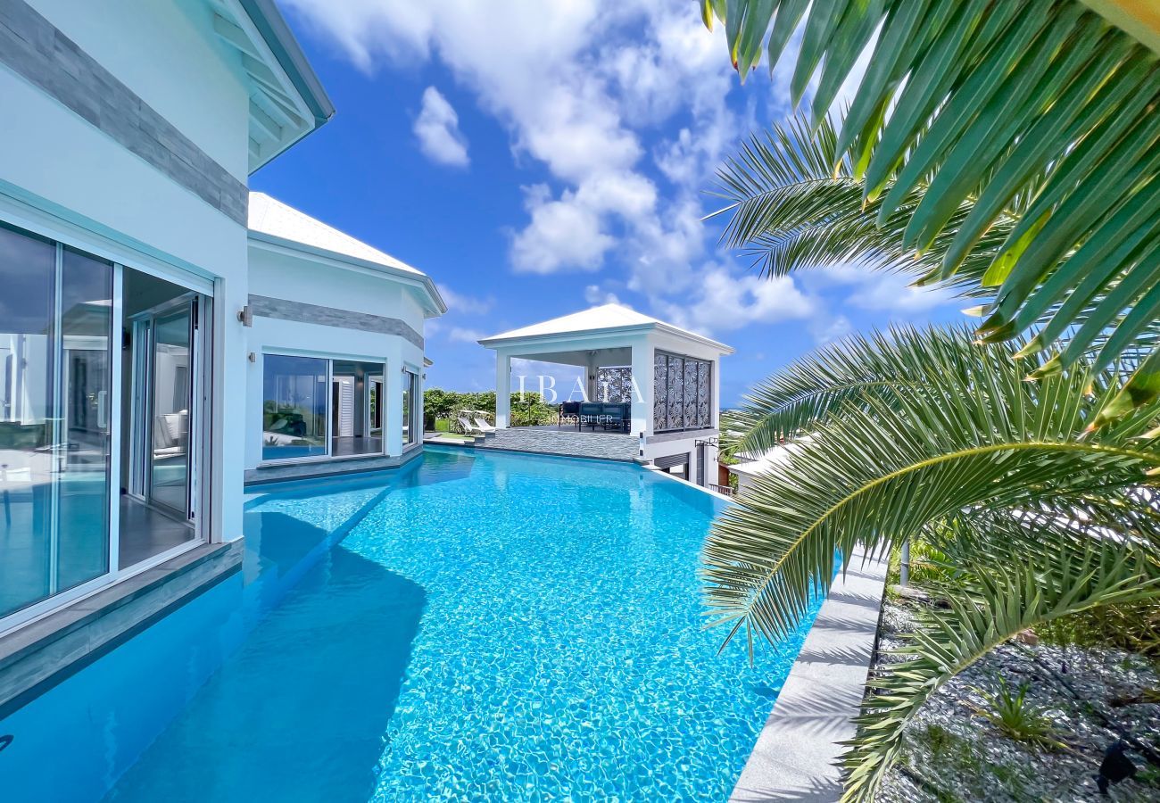 Modern villa with pool and covered terrace