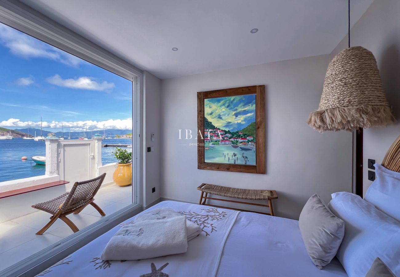 Bright bedroom with sea view